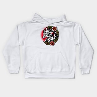 Traditional Horses Tattoo Piece Kids Hoodie